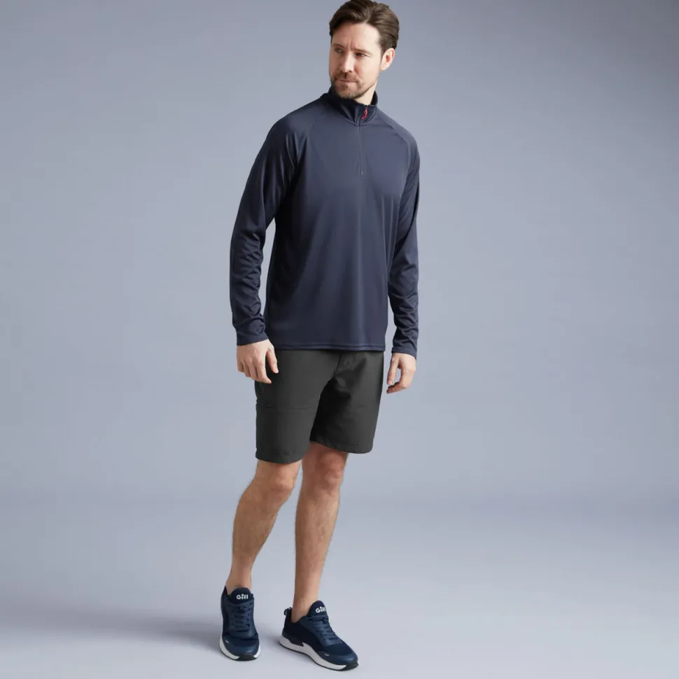 Gill Marine Men’s UV Tec Zip Tee – Long Sleeve